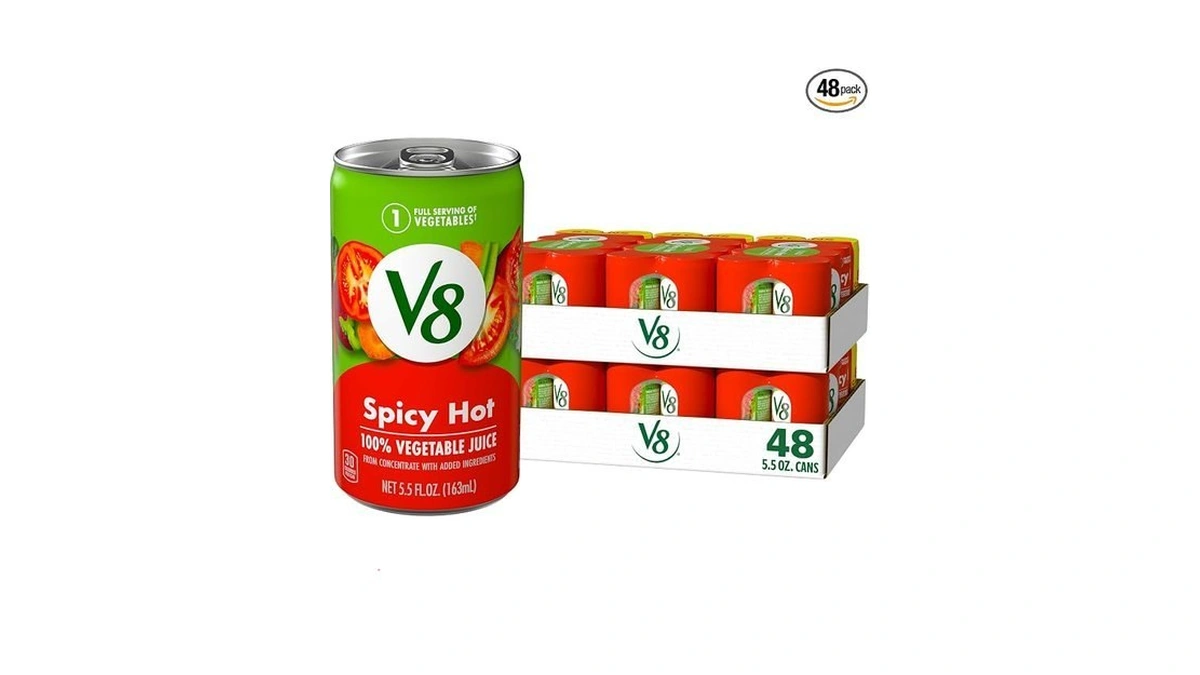 V8 Spicy Hot 100% Vegetable Juice, 5.5 Fl Oz Can
