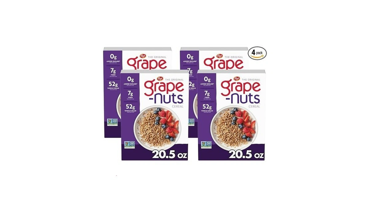 Post Grape Nuts Original Breakfast Cereal, Crunchy Whole Grain Wheat
