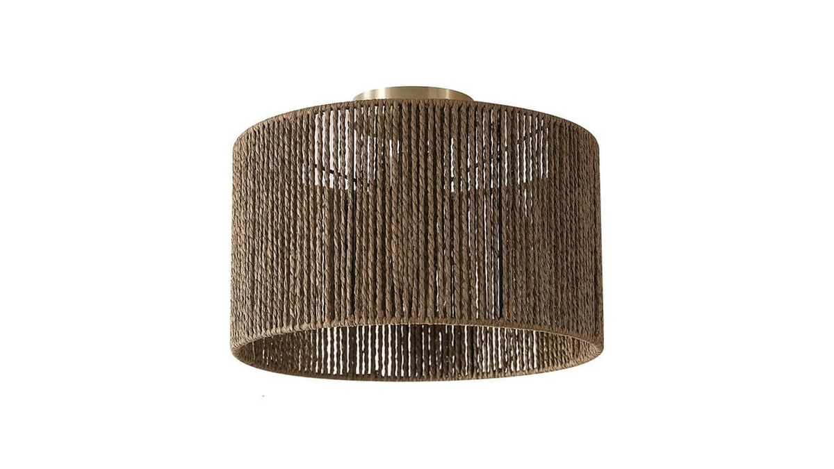 Globe Electric 65897 1-light Flush Mount Ceiling Light, Matte Brass,