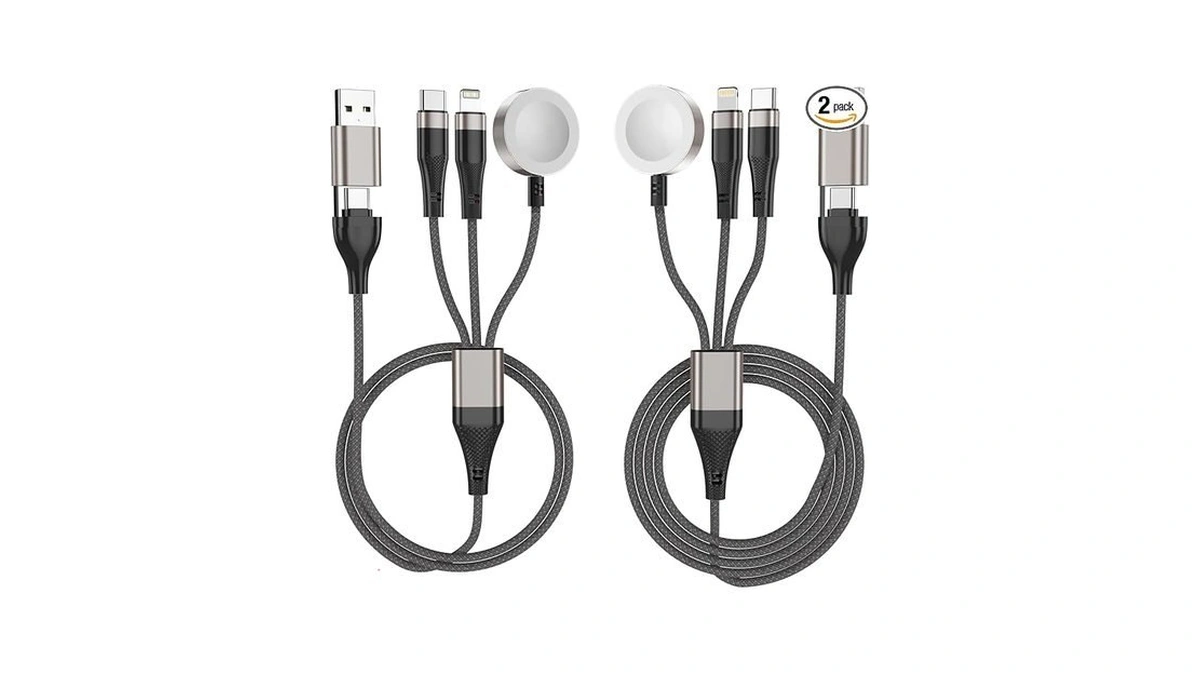 Travel Essentials 2pack 2/4 Ft Multi Fast Charging Cable For
