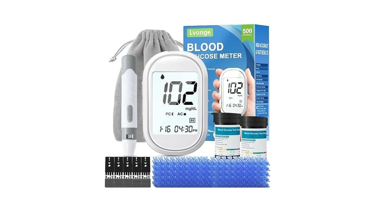 Glucose Monitor Kit, Diabetes Testing Kit With 100 Test Strips