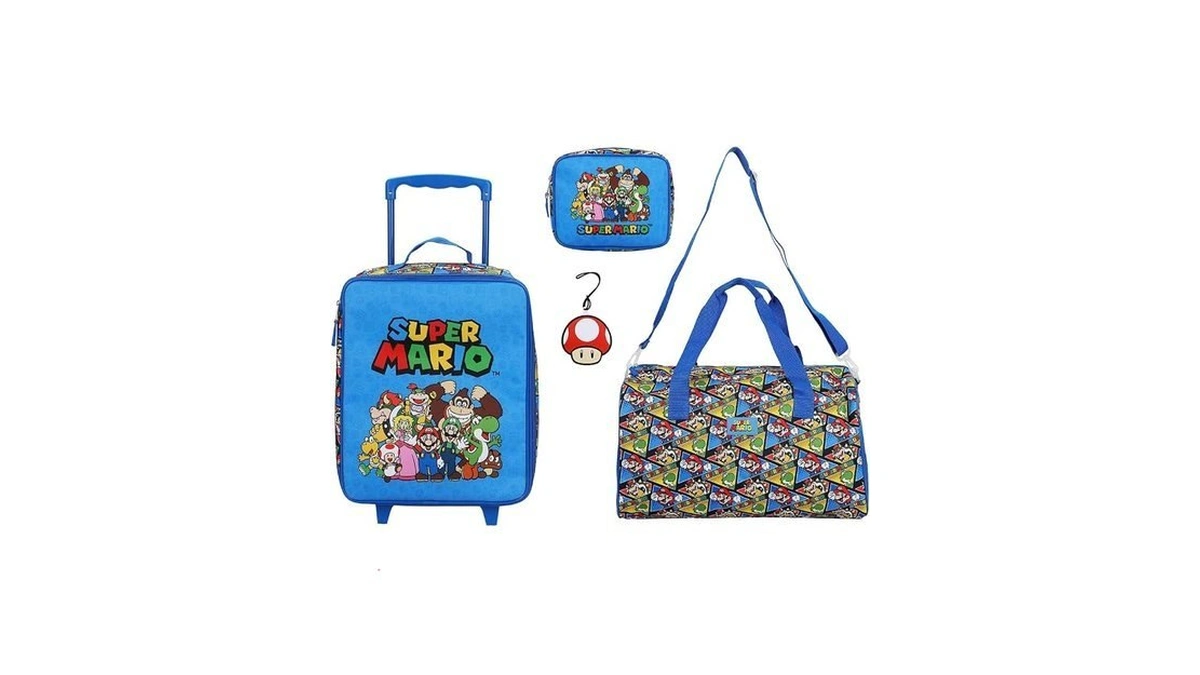Super Mario Bros Group Shot & All-over Character Print 14"