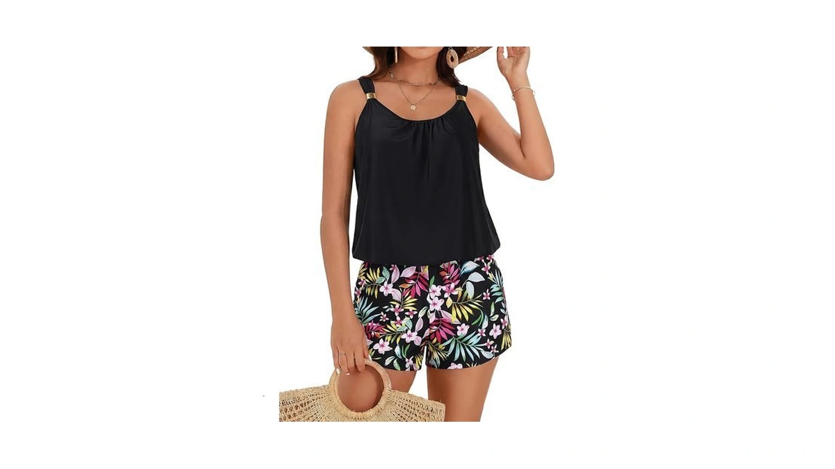 Hanna Nikole Romper One Piece Swimsuit With Short For Women,