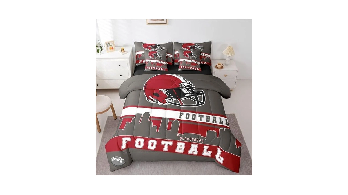 Erosebridal Football City 7 Pcs Comforter Set Full Football Bedding
