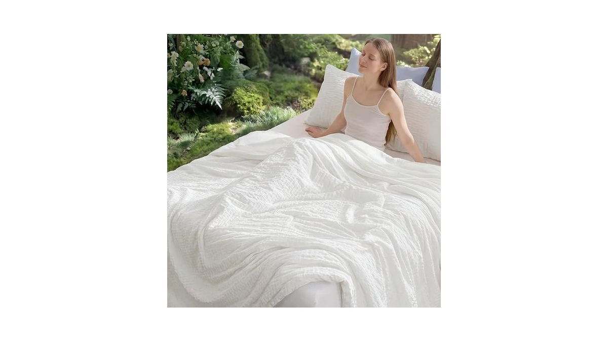 Bedsure Sleepease Cooling Comforter King Size For Summer, 3 Pieces