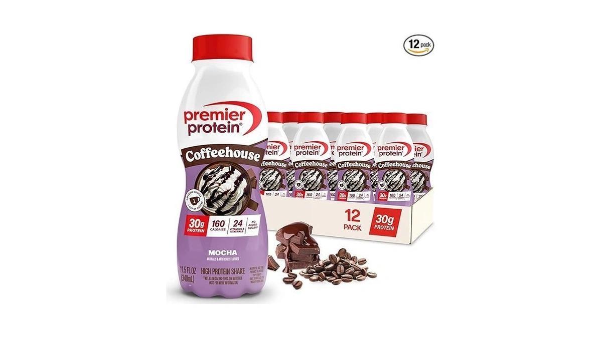 Premier Protein Coffeehouse Mocha Protein Shake With Caffeine – 30g