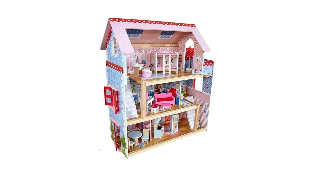 Kidkraft Chelsea Doll Cottage Wooden Dollhouse With 16 Accessories, Working
