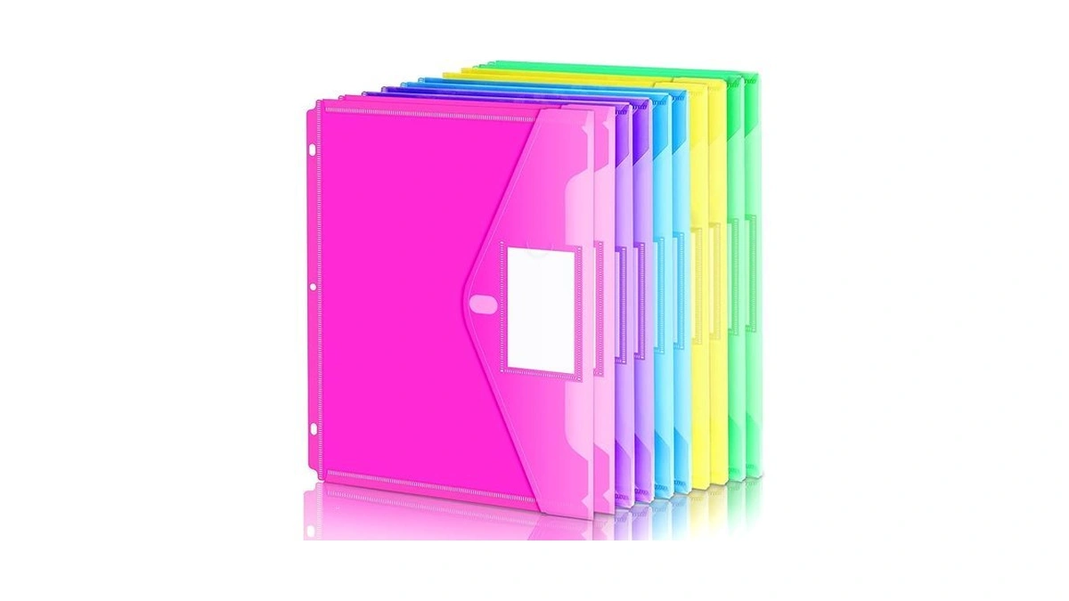 Forvencer Binder Pocket, 10 Pack Super Heavyweight Plastic Folders With