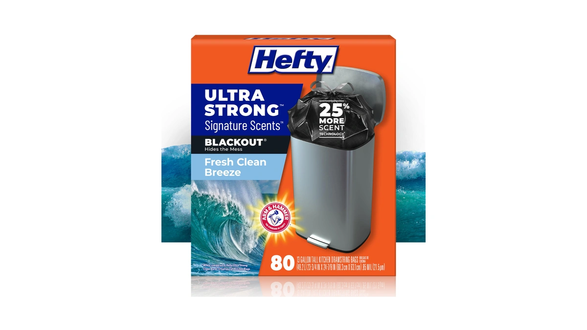 Hefty Ultra Strong Signature Scents 13 Gallon Trash Bags, Fresh