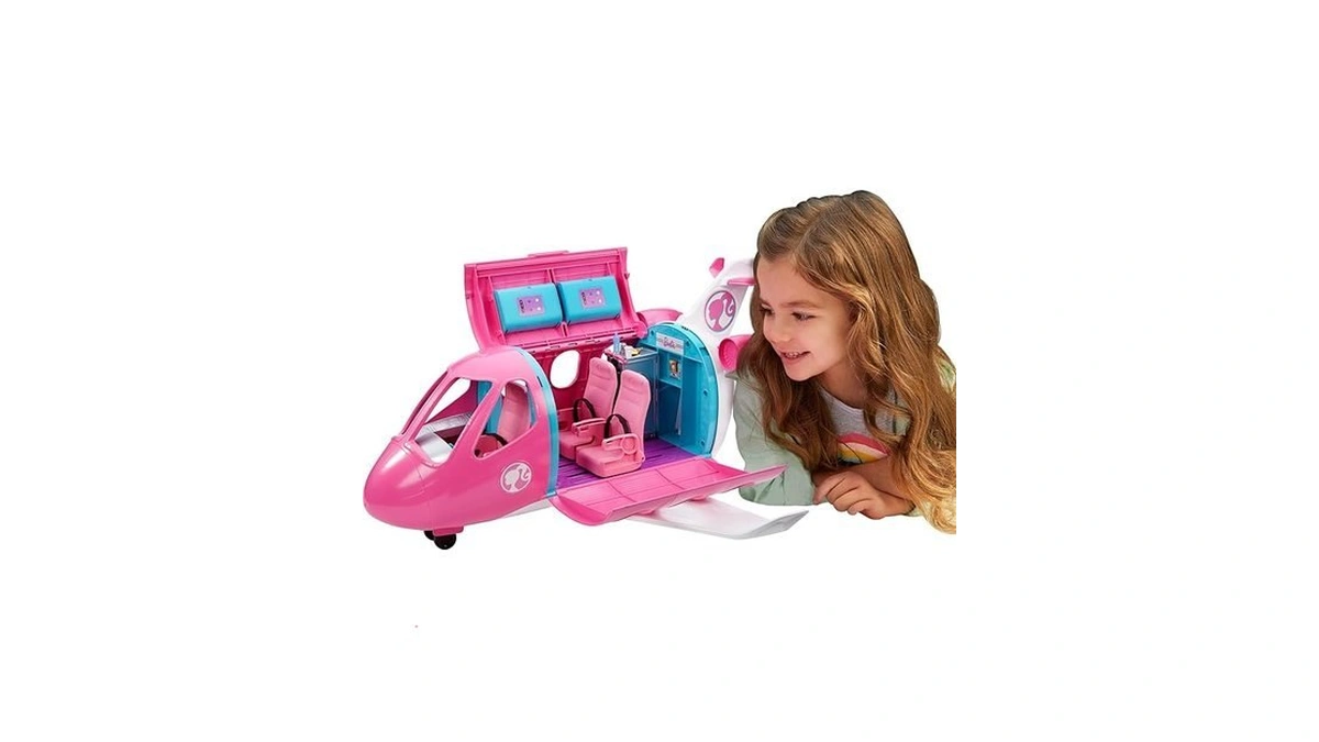 Barbie Dreamplane Airplane Toys Playset With 15+ Accessories Including Puppy,