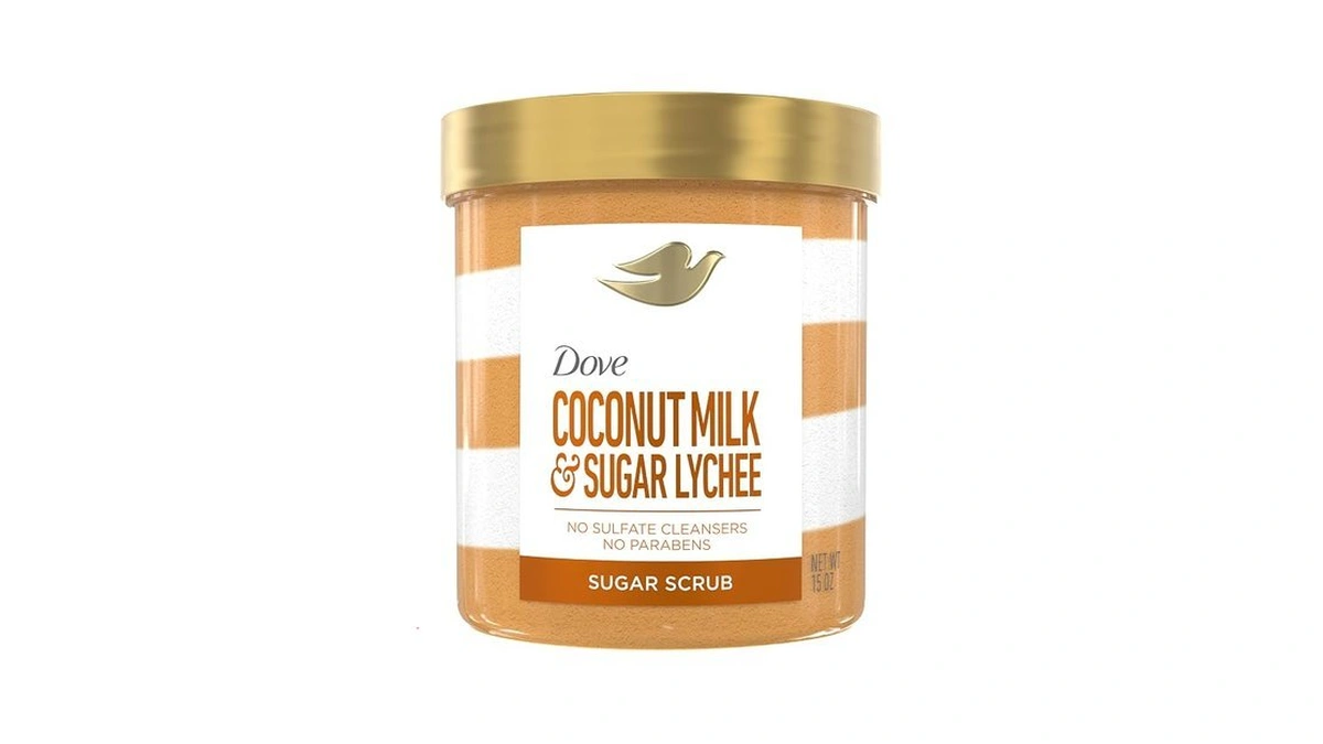 Dove Sugar Body Scrub Coconut & Lychee For Women For