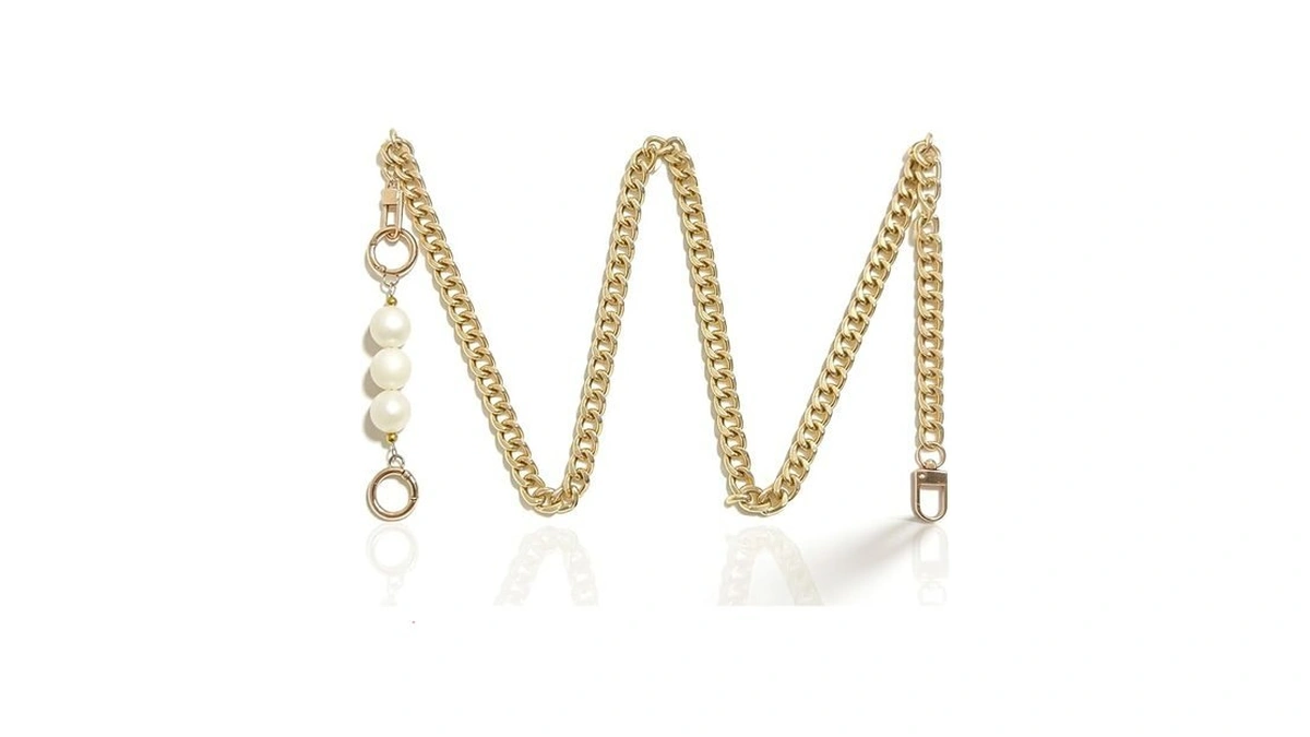 Abuyall Purse Straps Replacement Crossbody Plastic Pearl Chain Bag Extender