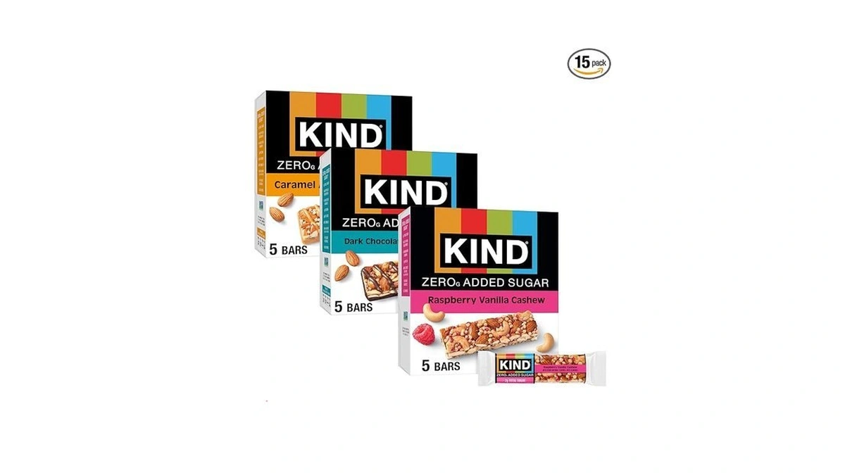 Kind Zero Added Sugar Bars Variety Pack, Dark Chocolate Nuts