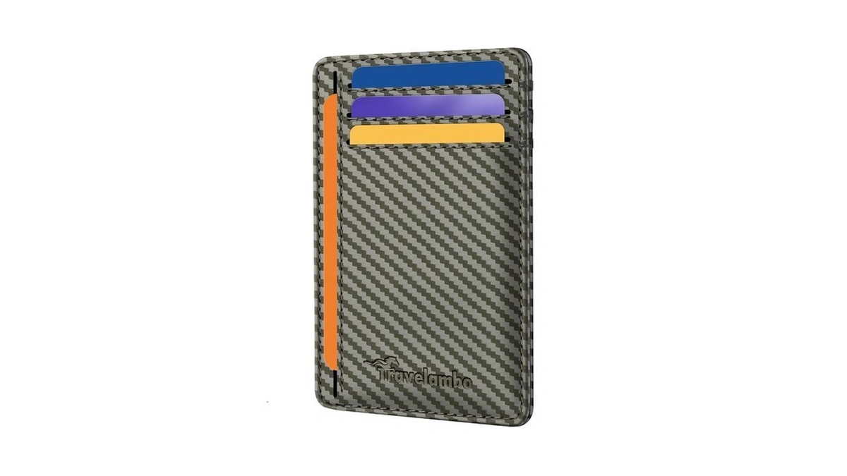 Travelambo Slim Minimalist Wallet For Men, Rfid Blocking Credit Card