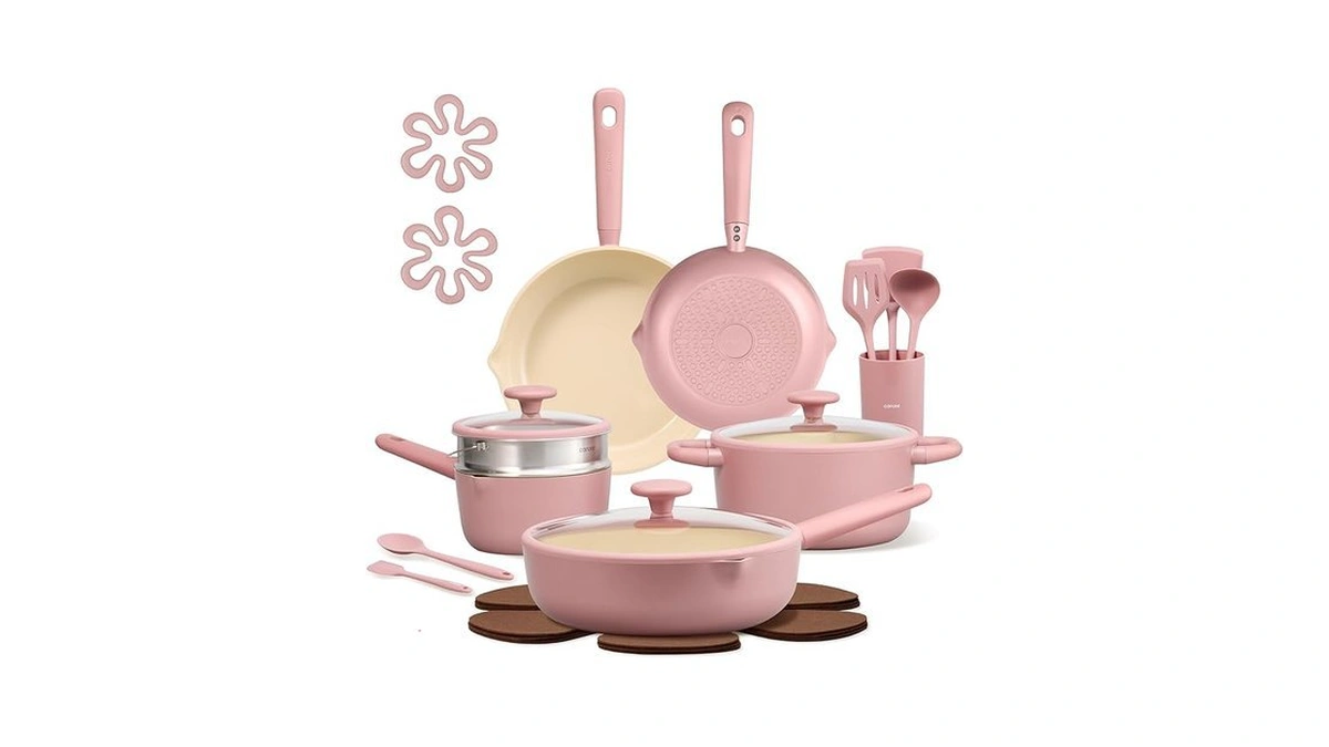 Carote 21pcs Cookware Set Nonstick Pots And Pans Set, Ceramic