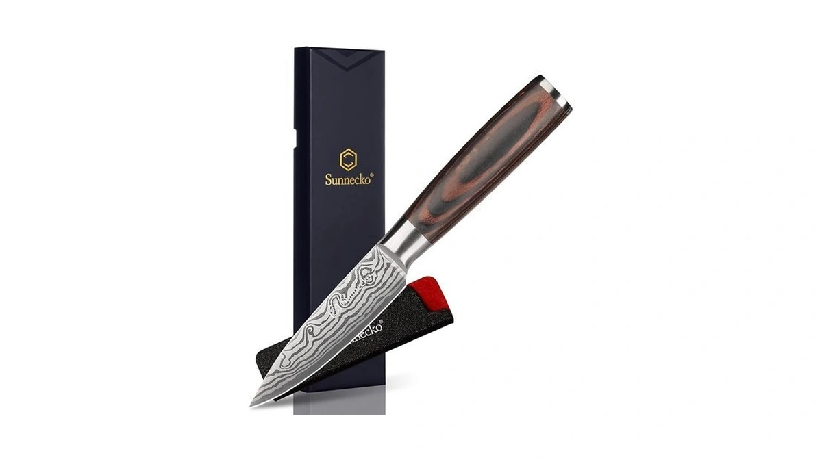 Sunnecko Small Kitchen Knife 3.5 Inch Paring Knife High Carbon