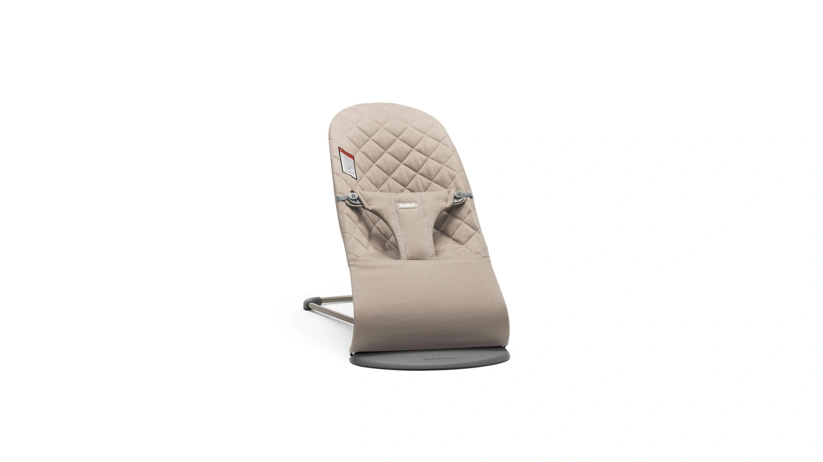 Babybjörn Bouncer Bliss, Sand Gray, Woven, Classic Quilt | 2-in-1