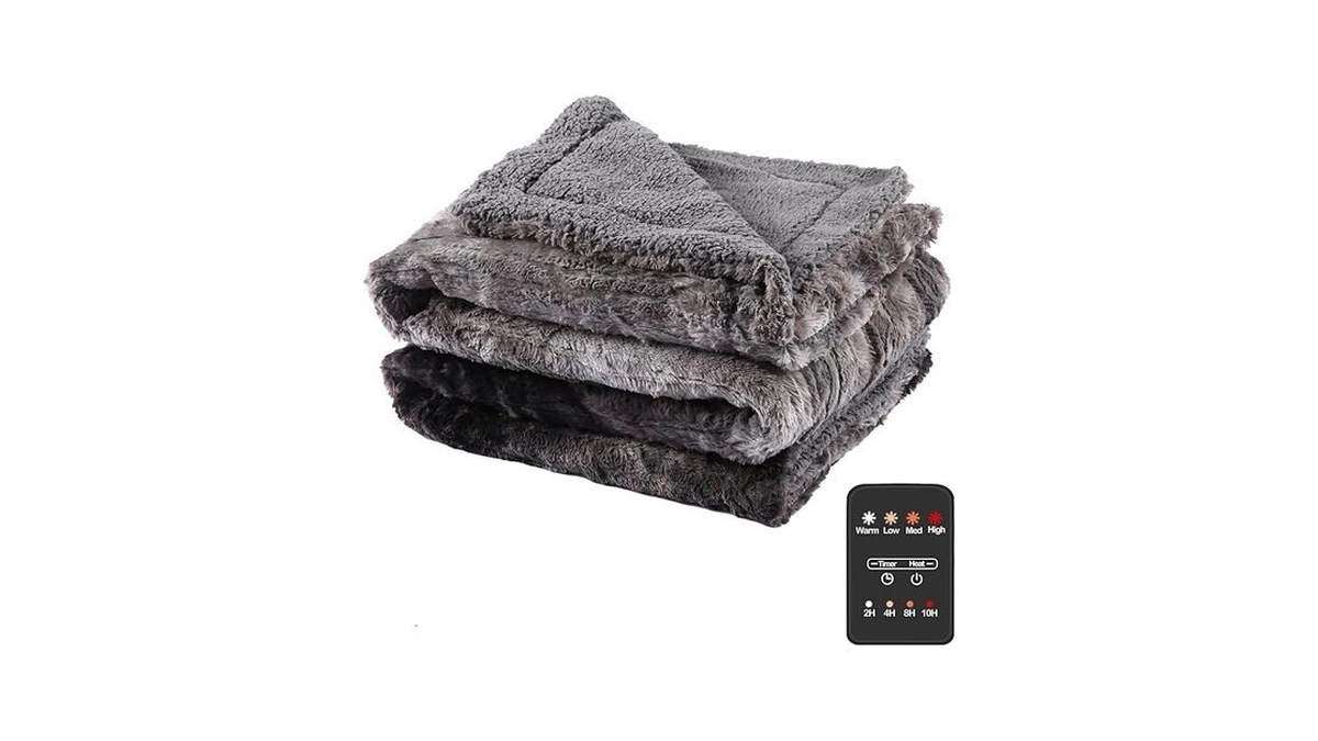 Eydna Electric Heated Blanket Throw Size 50"×60" With 4 Heating