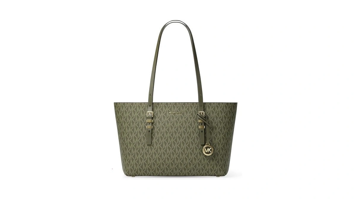 Michael Kors Quinn Medium Tote, Gold-tone Hardware/tonal Mk Signature Coated