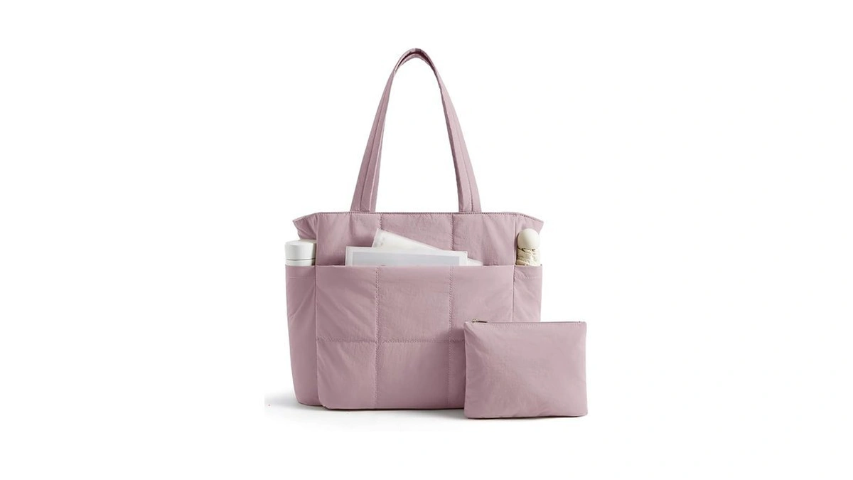 Light Flight Tote Bag For Women, 2-piece Puffy Tote Bag