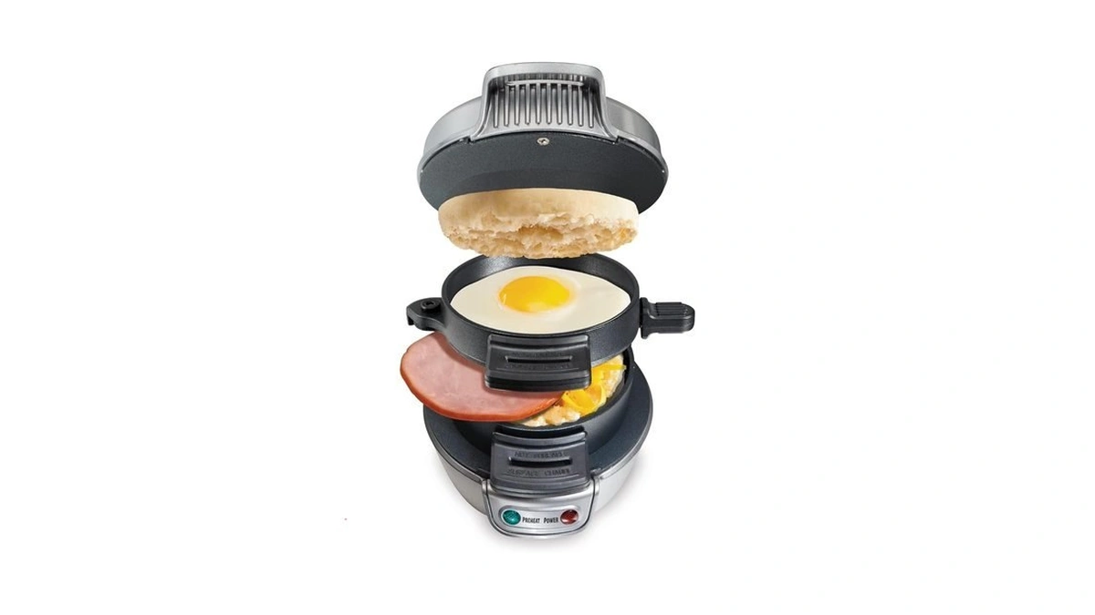 Hamilton Beach Breakfast Sandwich Maker With Egg Cooker Ring, Customize