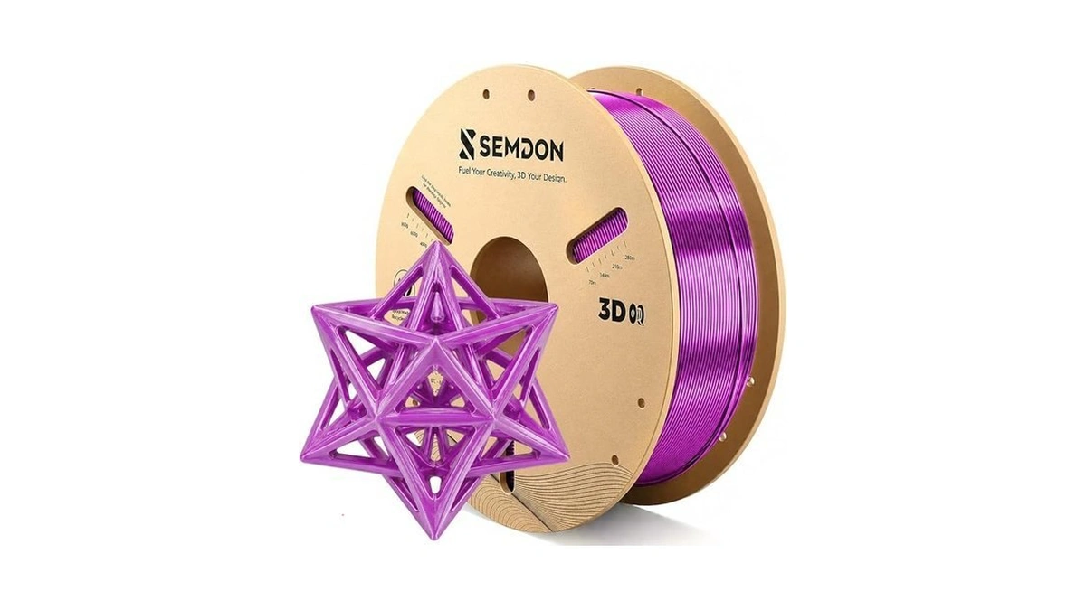 Semdon Silk Pla Filament 1.75mm, Shiny Pink Basic Pla 3d