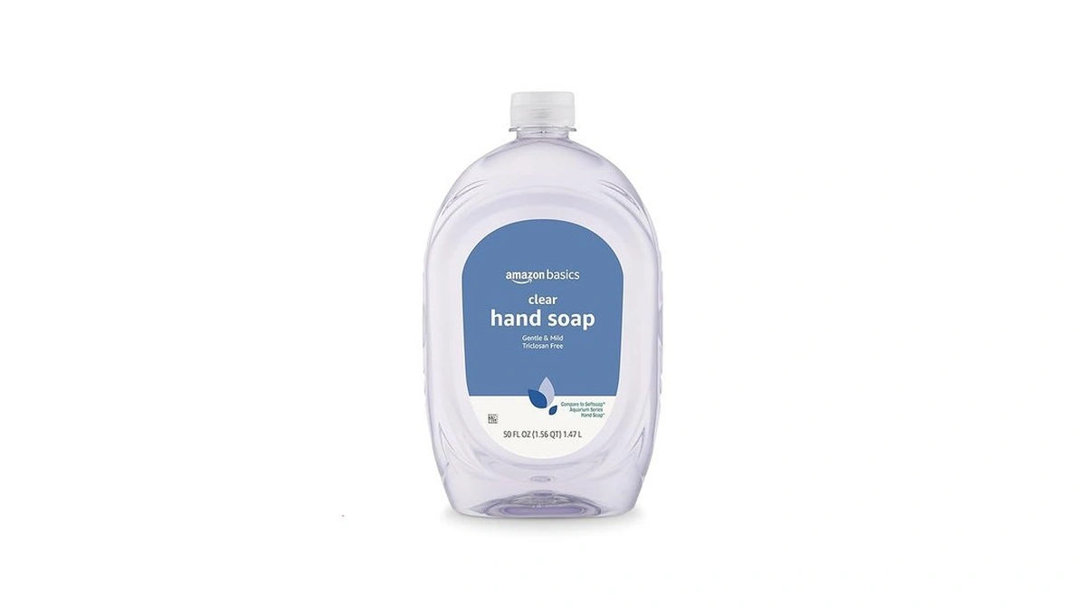 Amazon Basics Gentle & Mild Clear Liquid Hand Soap Refill,