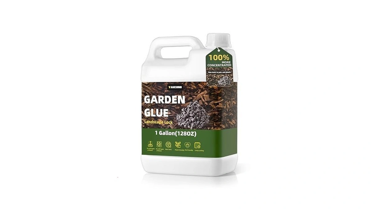 1 Gallon Garden Glue– Safe & Strong Mulch Glue For
