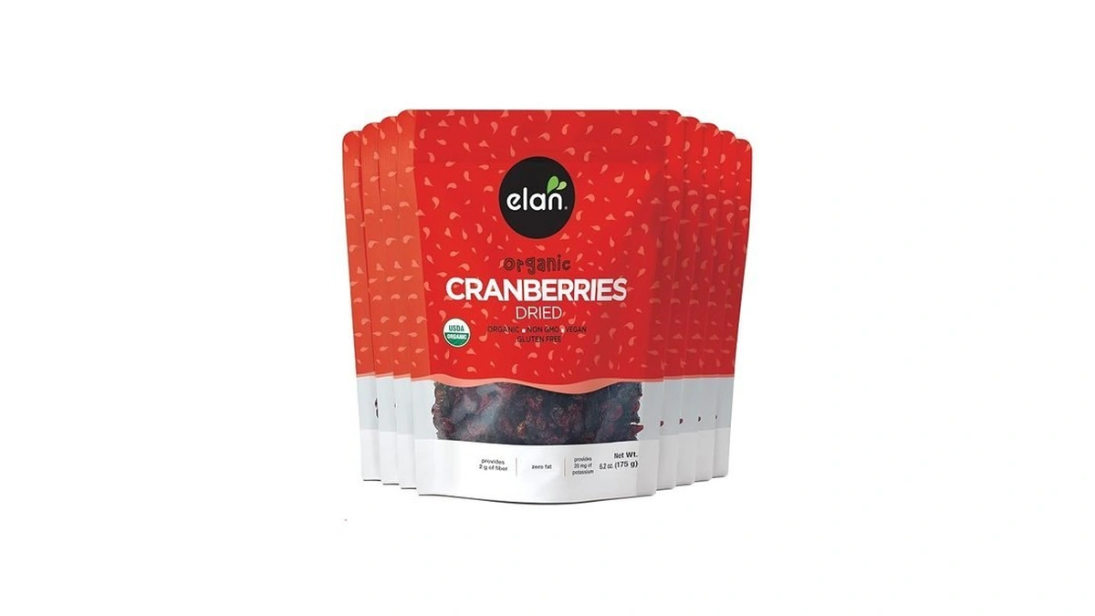 Elan Organic Dried Cranberries, Whole Dried Cranberries, No Sulphites, No
