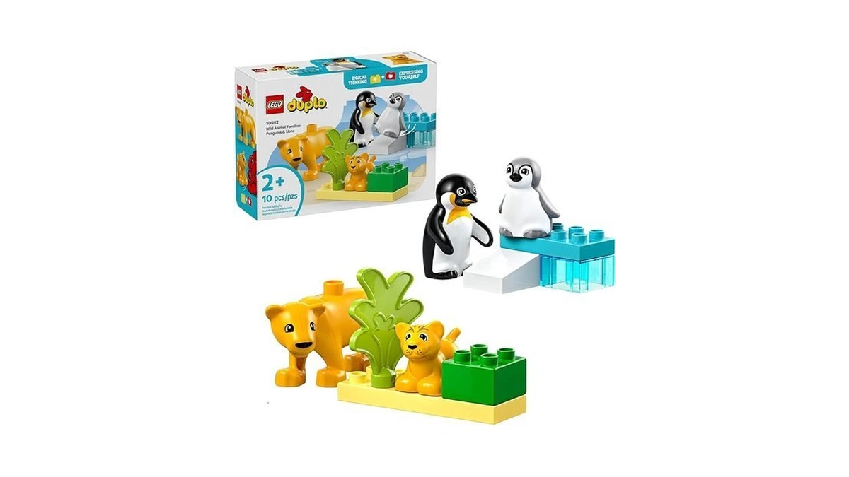 Lego Duplo Town Wild Animal Families Penguins & Lions Building