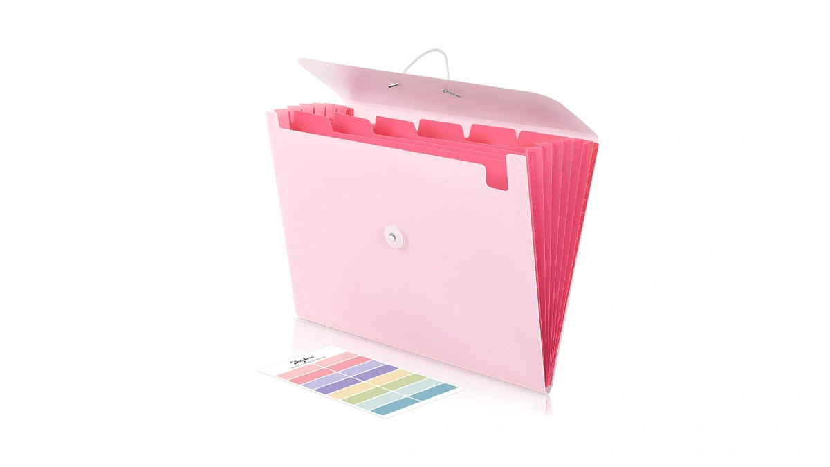 Skydue Pink School Office Supplies, Accordion File Organizer - 7