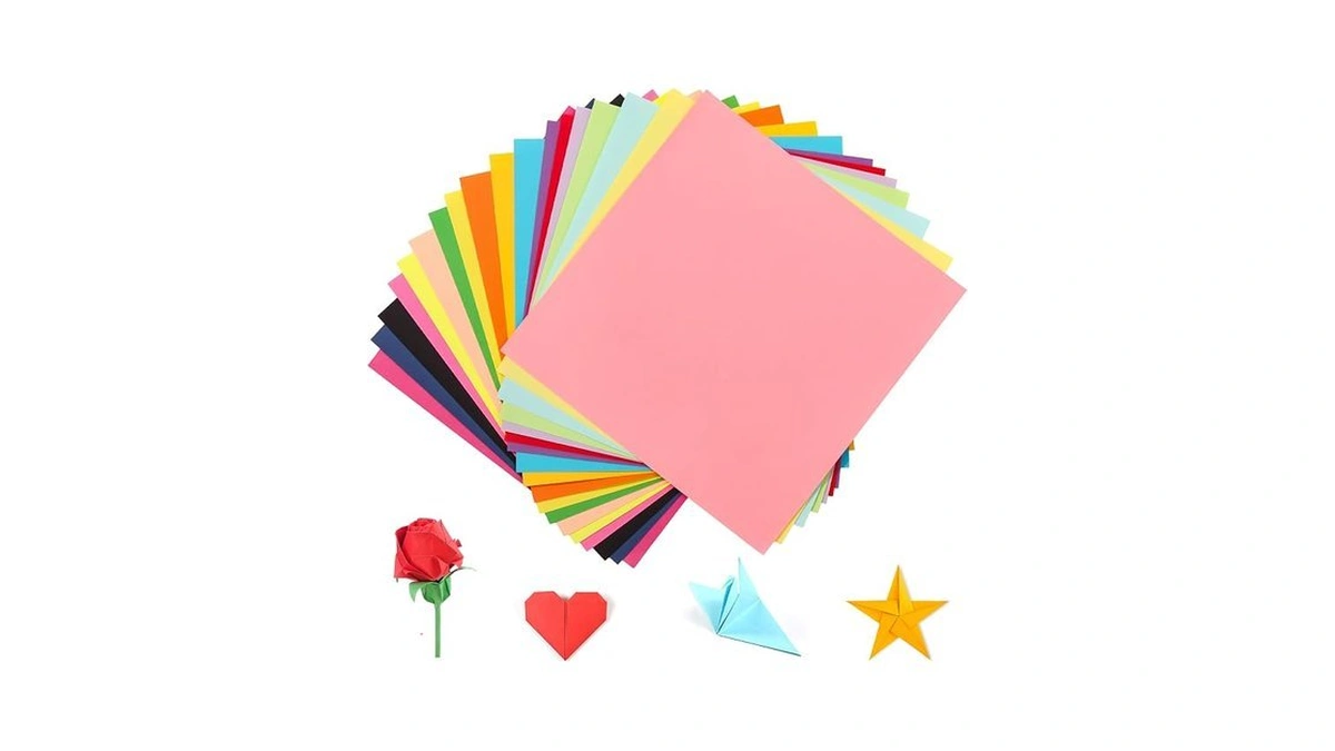 Prudiut Origami Paper 6x6in, 200 Sheets, 20 Colors, Square Craft