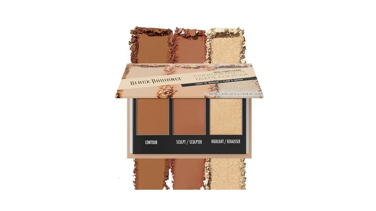 Black Radiance True Complexion Contour Palette, Light To Medium, 0.38