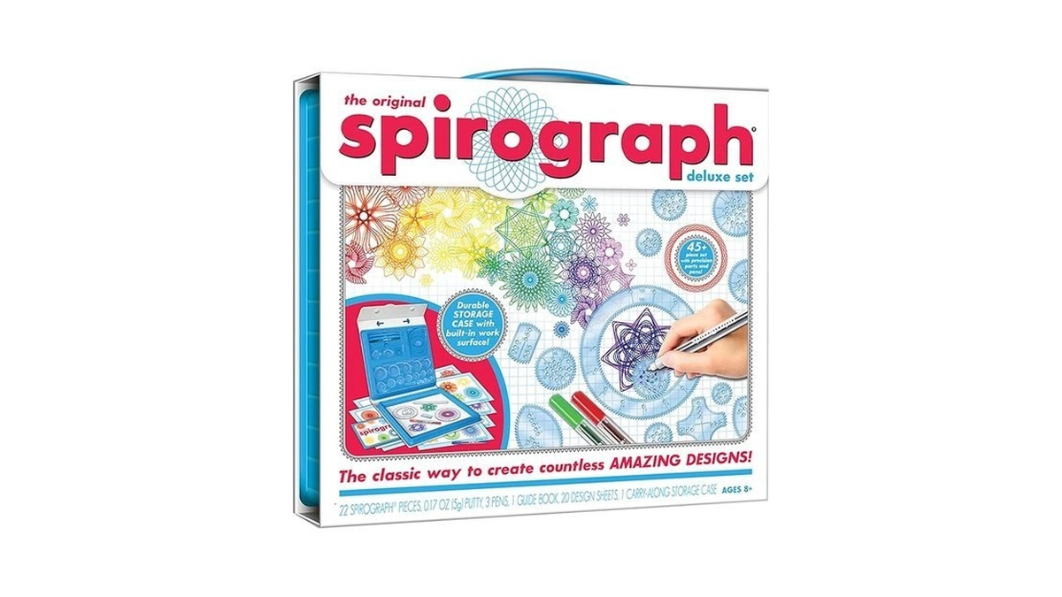 Spirograph — Deluxe Set — Spiral Art Drawing Kit —