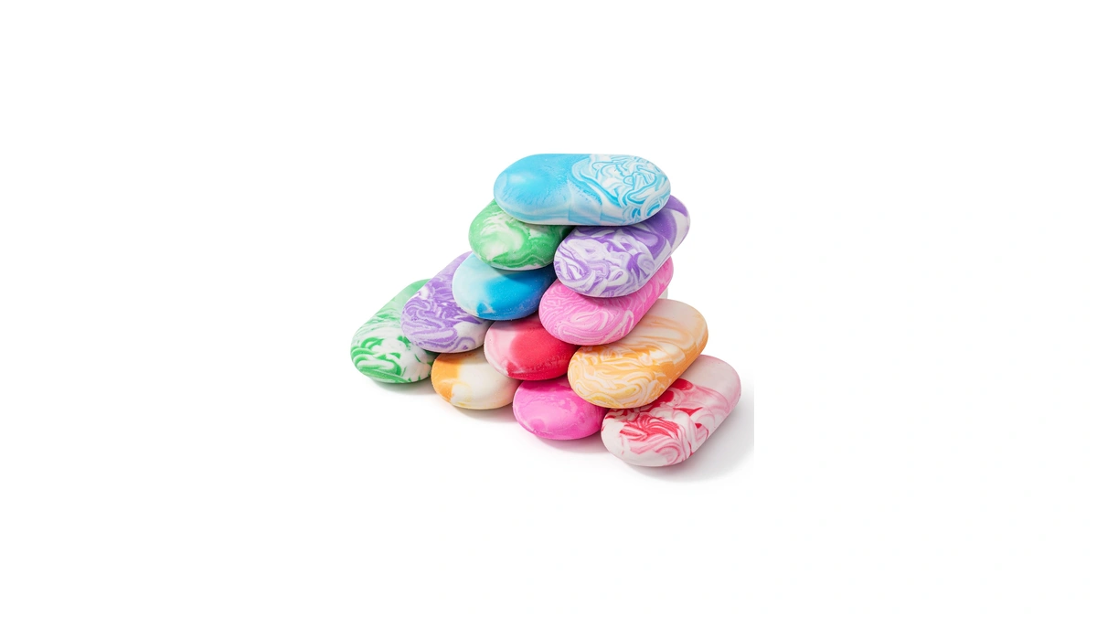 Mr. Pen- Marble Pencil Erasers, 12 Pack, 1" X 2",