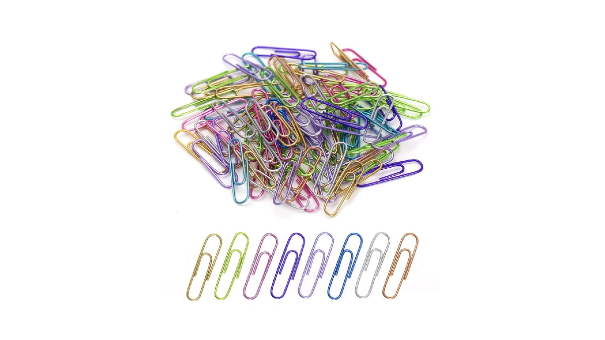 Paper Clips, 240pcs Medium Size Colored, Paperclips Assorted Colors, Paper