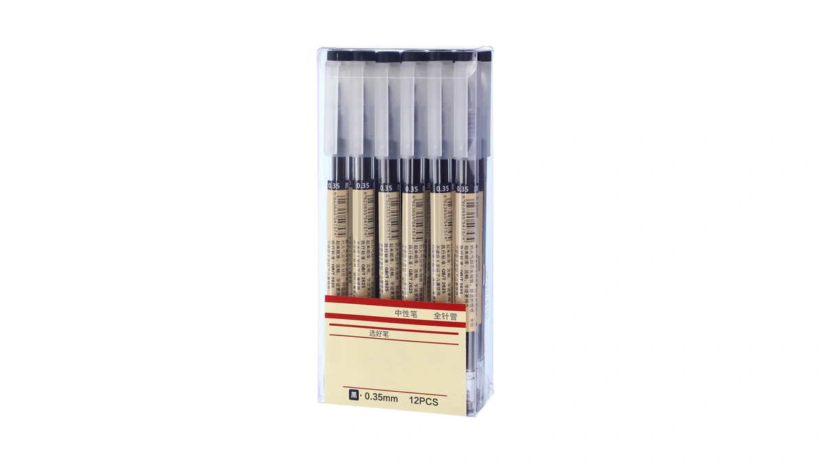 Chinco 12 Pieces 0.35 Mm Black Gel Ink Pen Japanese
