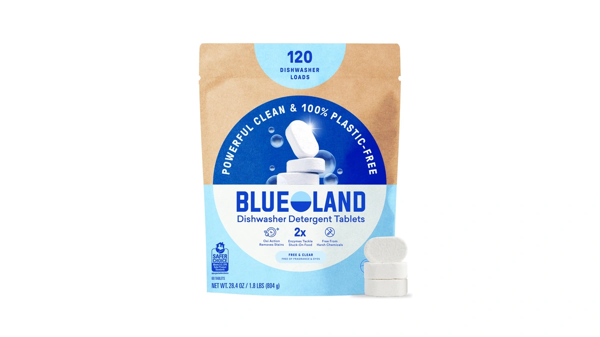 Blueland 100% Plastic-free Dishwasher Detergent Tablets, 120 Count, Free &