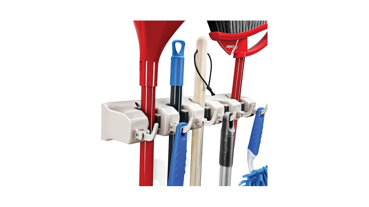 Home It Broom And Mop Holder Wall Mount – Heavy