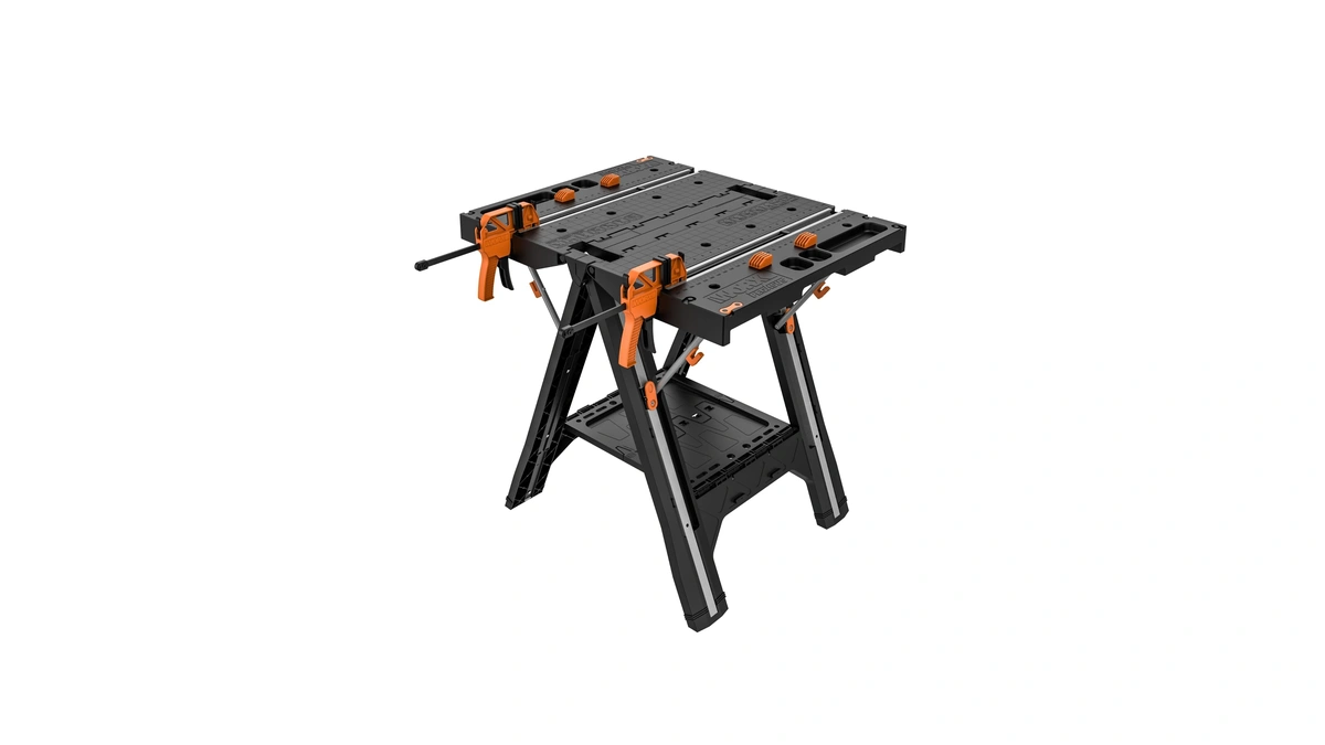 Worx Pegasus 2-in-1 Folding Work Table & Sawhorse, Easy Setup
