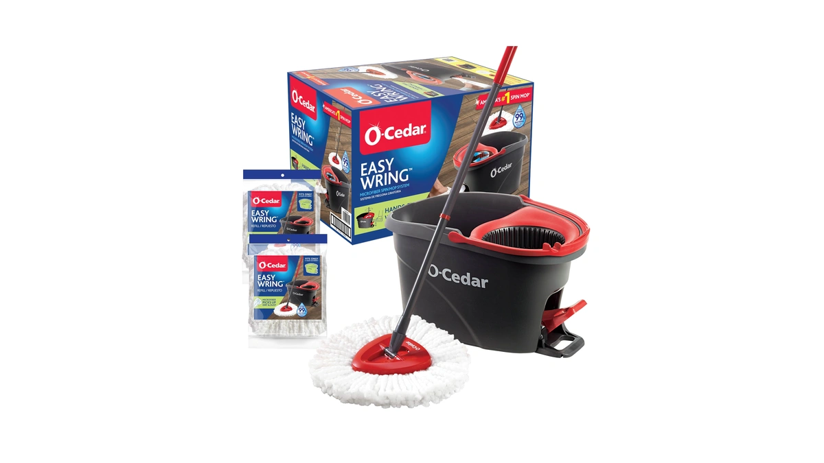 O-cedar Easywring Microfiber Spin Mop & Bucket Floor Cleaning System
