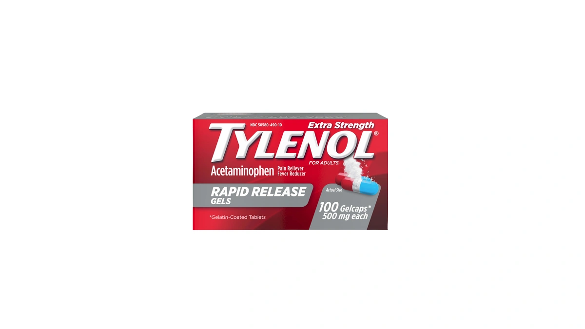 Tylenol Rapid Release Extra Strength Gelcaps, Acetaminophen 500 Mg Per