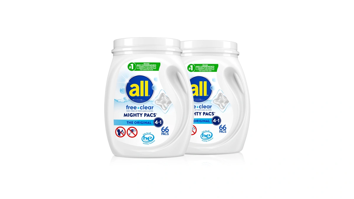All Free Clear, Original, Mighty Pacs Laundry Detergent Pacs For