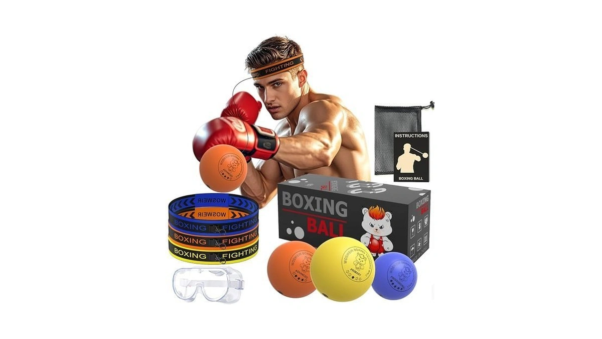 Wosweir Boxing Reflex Ball - Improve Speed, Agility & Coordination