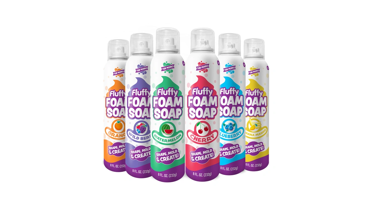 Tub Works® Fluffy Foam Soap, Variety 6 Pack | Shape,