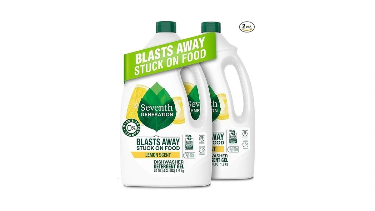 Seventh Generation Dishwasher Detergent Gel Lemon Scent 2 Pack For