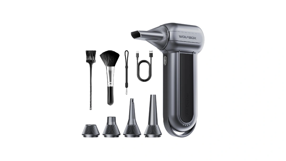 Wolfbox Mf100 Electric Air Duster-150000rpm Super Power Cordless Air Duster,