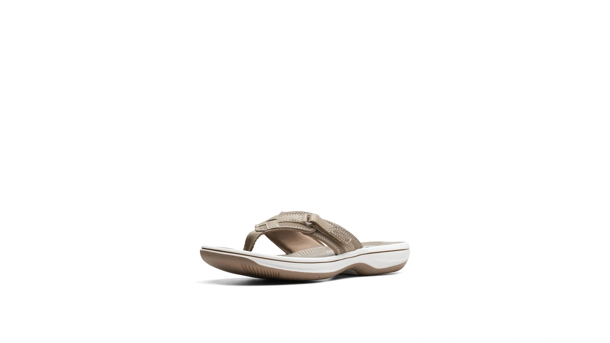 Clarks Women's Breeze Sea Flip-flop, Taupe Synthetic, 5