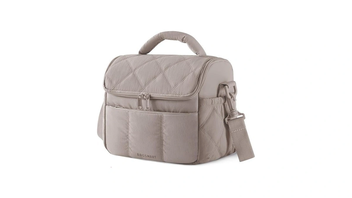 Bagsmart Insulated Lunch Bags For Women, Cute Quilted Lunch Box,