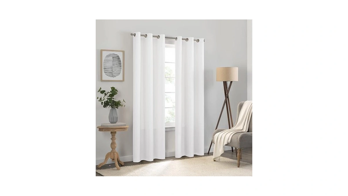 Eclipse Kendall Solid Textured Blackout Thermal Insulated Lining Grommet Window